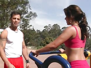 Kinky Keila Surfistinha gives sloppy blowjob and gets nailed