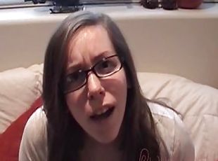 gros-nichons, lunettes, orgasme, chatte-pussy, amateur, fellation, branlette, point-de-vue, drôle, fantaisie