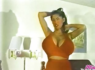 asiático, tetas-grandes, estrella-del-porno, vintage