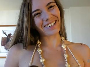 Amateur girl fucked hard in Hawaii, blowjob, footjob and hardcore Skye West POV Girlfriend Experience