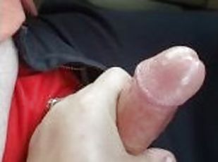 papa, amateur, ejaculation-sur-le-corps, énorme-bite, milf, branlette, voiture, point-de-vue, pappounet, bite