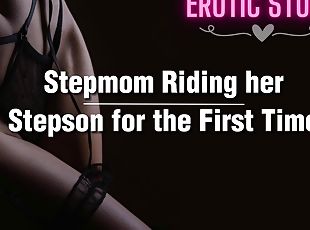 Stepmom riding stepson for the first time