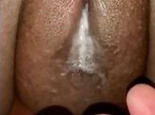 chatte-pussy, amateur, babes, ébène, ejaculation-interne, black, belle-femme-ronde