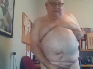 Grandpa stroke on webcam