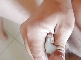 orgasme, amateur, ejaculation-sur-le-corps, énorme-bite, gay, branlette, ejaculation-interne, solo, bite