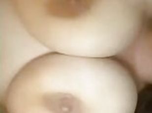 tetas-grandes, masturbación, amateur, babes, adolescente, británico, natural, tetas, a-solas, morena