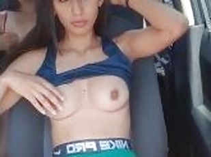 masturbación, público, coño-pussy, delgada, babes, juguete, coche, jóvenes18, cachonda, consolador