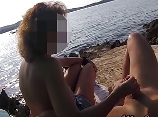 masturbation, maman-et-garçon, nudiste, en-plein-air, public, femme, amateur, ejaculation-sur-le-corps, milf, hardcore