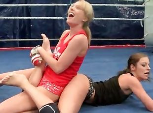 sport, maturi, ragazze-giovani, wrestling, perfette, tettine