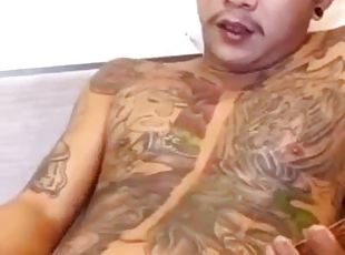 asiatisk, masturbation, cumshot, gay, thailändsk