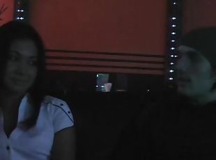 amatør, blowjob, stor-pikk, tenåring, trekant, pov, brunette, pikk