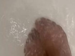 bañando, amateur, pies, fetichista, a-solas