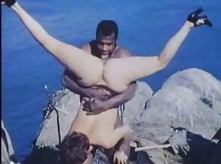 al-aire-libre, interracial, hardcore, negra, retro