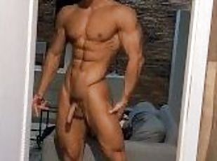 amateur, adolescente, gay, a-solas, musculada, gay-joven