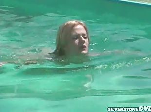 Filthy Harlot Fucks The Pool Guy.