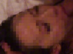 asiatique, fellation, ejaculation-sur-le-corps, branlette, sur-le-visage, ejaculation, bite