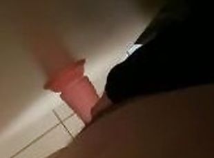 Dildo door fuck pov orgasm