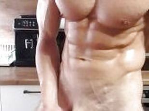 masturbación, amateur, polla-enorme, gay, a-solas, musculada, dominación, polla