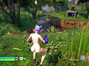 Fortnite gameplay (Lynx nude)