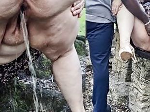 cul, gros-nichons, masturbation, en-plein-air, pisser, public, chatte-pussy, giclée, mature, milf