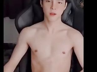 asiatique, masturbation, amateur, gay, secousses, solo