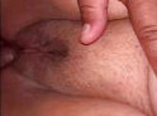 dilettant, anal-sex, spielzeug, selbst-gefertigt, latina, creampie, paar, fett-mutti, chubby, doppelklicken