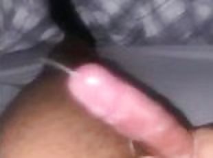 amateur, ejaculation-sur-le-corps, ébène, branlette, ejaculation, solo