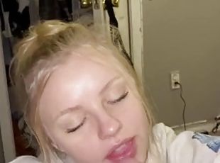 Onlyfans Blonde POV Blowjob Facial Handjob