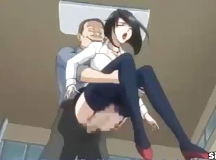 groß-titten, tochter, anime, hentai, titten, vati