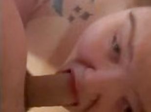 amatör, avsugning, bbw, oral, fetisch, verklighet, tatuering