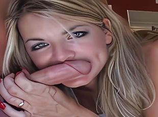 rumpe, store-pupper, blowjob, cumshot, milf, hardcore, pornostjerne, vintage, blond, kinky