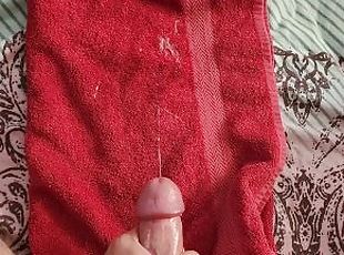 amateur, ejaculation-sur-le-corps, énorme-bite, branlette, solo, bite