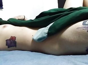 masturbation, monster, smal, gay, svart, ensam, bollar, vit, tatuering, kuk