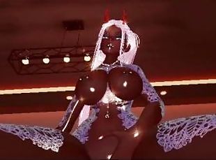 tetas-grandes, masturbación, orgasmo, negra-ebony, negra, anime, hentai, 3d, fetichista