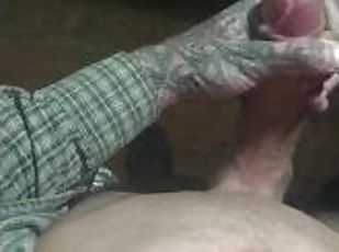 amateur, ejaculation-sur-le-corps, maison, solo, bite