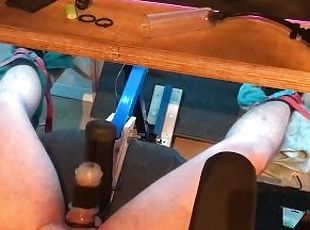 masturbation, amateur, ejaculation-sur-le-corps, jouet, point-de-vue, ligotée, solo