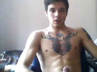 gay, fumando, tatuagem