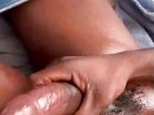 masturbation, amateur, ejaculation-sur-le-corps, ébène, énorme-bite, point-de-vue, ejaculation, solo, bite