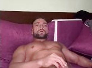 amateur, gay, maison, ejaculation-interne, ejaculation, solo, musclé