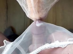 POV panties cock to cock rubbing cum - dildo play